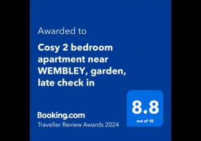Cosy 2 bedroom apartment near WEMBLEY, garden, late check in